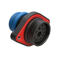 Amphenol SINE Systems AHDP02-24-14SR-STA ຕູ້ຕໍ່ 14 ຕຳແໜ່ງ ຕິດຕັ້ງບົດບັນທຸກ, ປະຕູ, ຂະໜາດຮອບ 24, ການປິດກະທົບຂະໜາດຫຼຸດ (ສີຟ້າ), ຕົວແປງການດັບລະດັບເລັກນ້ອຍ