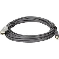 HARTING 09455451960 ການປະກອບສາຍ USB 2.0 ປະກອບສາຍ - IP20 ປະເພດ B ໄປຫາ HIFF Jack ປະເພດ A (1:1), 0.5m