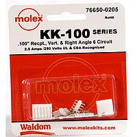 Molex 76650-0205 ຊຸດຕໍ່ຕໍ່ KK-100 Connector Kit V & RA Hdr Rec 6Ckt