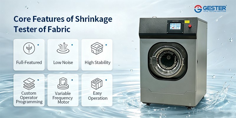 Core operating features of the GT-D34 fabric shrinkage tester