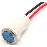 Mallory Sonalert FL1P-12QW-2-B12V ອິນດິເຄເຕີ LED BLU 12MM SNAP 12VAC/DC
