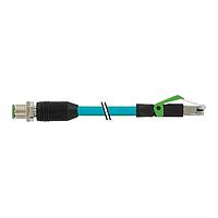 Murrelektronik 7700-44711-S4U1000 ເຄື່ອງສາຍ Ethernet / ເຄື່ອງສາຍເຄືອຂ່າຍ M12 ຜູ້ຊາຍ 0 / RJ45 ຜູ້ຊາຍ 0 ປ້ອງກັນ Ethernet, TPE 2x2x24AWG SF/UTP CAT5e bu UL/CSA, CM 10m