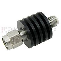 Fairview SA18S5W-10 10 dB Fixed Attenuator SMA Male To SMA Female Up To 18 GHz Rated To 5 Watts With Black Aluminum Heatsink Body