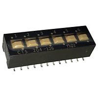 CTS Electronic Components 204-126ST ສະຫນາມສະລັບ DIP 6 ສ່ວນສະລັບ SPDT