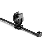 HellermannTyton 156-01815 ສາຍຜັນມາດຕະຖານ MOC Clip, 10 mm, ບໍ່ປະກອບກັນເພື່ອ T50R Tie, PA66HIRHSUV, ສີດຳ, 2000/ctn