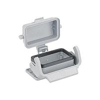 HARTING 09300100303 ກອງຫຼັກ HAN 10B ຕິດຕັ້ງ BULKHEAD 1 ແລວເວີ ເຫຼັກ ມີຝາປົກກັນ