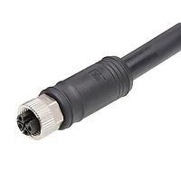 Molex 1205000232 ສາຍເຊັນເຊີ / ສາຍເຄື່ອງກະຕຸ້ນ M12 ຊຸດສາຍປາຍດຽວ 4 ຂົ້ວ ຫົວໂຕແມ່ ຫາ ສາຍຫາງໝູ 14 AWG ສີດໍາ ຍາວ 10.0m