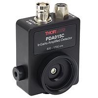 THORLABS PDA015C ເຄື່ອງກວດຈັບພາບທີ່ຂະຫຍາຍໃຫຍ່ຂື້ນ InGaAs (800 - 1700 nm, Fixed Gain, 8-32 Mounting Holes)