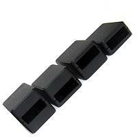 New Age Enclosures P3A-090604CU ກອງກັບ USB ເພີ່ມຂະໜາດ USB ABS ສີດຳ ມີຝາເປີດສູງ