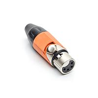 Amphenol Audio AX4F3M ຕົວເຊື່ອມ 4P SOCKET F PLUG ORANGE MARK SLEEVE