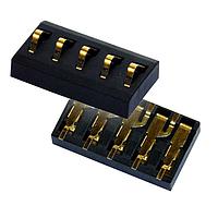 KYOCERA AVX 009155004401006 ຕົວເຊື່ອມແບດເຕີຣີ 4mm Pirch 0.4um ທອງ ສປງ ຄ່ອງກາງ 4Pos 5A