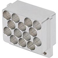 Amphenol SV Microwave 9321-80035 ໂມດູນ Backplane SMPM 14 ພອດ ອະລູມິນິມ Backplane