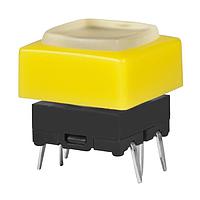 NKK Switches JB15LPE-BE ສະຫນອງສະຫນອງສະຫນອງສະຫນອງ OFF-(ON) PC MNT YLW LED WHT BTN YLW FRME