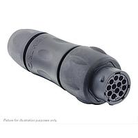 Eaton Souriau-Sunbank UTSX1JC1492SX ປຸ່ມຮັບສະຫນອງ Receptacles In line receptacle, ມີກະແຈບເຄື່ອງປົກກັນສາຍສັ້ນ cable gland backshell, ສໍາລັບ 12 ຂໍ້ຕິດຕໍ່ຍິງ female contacts, IP68/69K, ການກຳນົດກະແຈ keying X