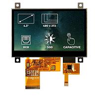 Riverdi SM-4.3A480272TFWC00 ຈໍ TFT LCD 4.3", RGB, ເຟຣມ, CTP, airbond