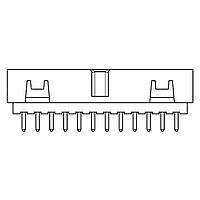 Amphenol Commercial Products G8232412YBAEU ຫົວກັບກະຕ່າປົກຄຸມ 2.0mm Pitch STR DIP,2x12Pin,15u" Gold,NY4T,TAIL=2.5mm,Removed#20Pos,TRAY