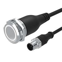 EAO 82-665A.1154 ປຸ່ມກົດສະແດງແສງຕ້ານການທຳລາຍ.ຊົ່ວຄາວ.22mm.ເຫຼັ້ງເຫຼືອງ SUS 316L.ພື້ນຜິວ/ລະດັບ.ແສງສະແດງຮູບແຈ້ງ Tritan.ຂາວ 24VDC.Ag.ສາຍ 200mm ມີຕໍ່ M12