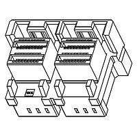 EDAC 903-072-231-002 Mini SAS Mini SAS HD ພາຍໃນ Vert PrFt F, 72 Cont