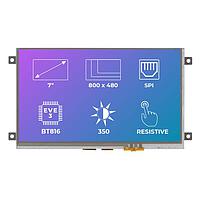 Riverdi SM-RVT70AQBFWR00 ຈໍ TFT LCD 7.0", EVE3, ເຟຣມ, RTP, ການຕິດຕັ້ງອາກາດ