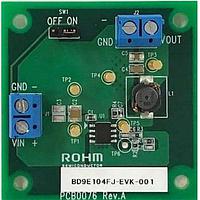 ROHM Semiconductor BD9E104FJ-EVK-001 ບອດປະເມີນຄວາມຕ້ອງການຂອງຕົວຄວບຄຸມແຮງແຟງ - Switching Regulator ສໍາລັບ BD9E104FJ