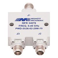 Midwest Microwave / Cinch Connectivity Solutions PWD-5536-02-29M-79 ຕົວແບ່ງພະລັງງານ 2 ທາງ 2.92mm Power Divider 2 Way