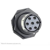 Eaton Souriau-Sunbank UTGX714D7S ຮອບຮອງ Jam nut receptacle, ບໍ່ມີ backshell, ມີ 7 ຕິດຕໍ່ PCB ຍິງ, IP68/69K ໃນສະພາບບໍ່ໄດ້ຕ້ອງການ