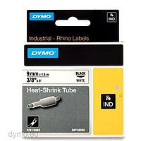 DYMO 63020772 IND Heat-Shrink Tube ເທບສີຂາວ (9mm x 1.5m)