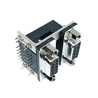 Amphenol Commercial Products L17H2662125 ຕູ່ມືດສອງພອດ D-Sub D-SUB STACKED