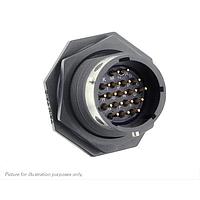 Eaton Souriau-Sunbank UTGX714E18PW ຮັບສົ່ງ Jam nut receptacle, ບໍ່ມີຫົວຫົວຫົວ, ມີ 18 ຕິດຕໍ່ຊ່ອງຊອດຜູ້ຊາຍ, IP68/69K ໃນສະພາບບໍ່ໄດ້ຕ້ອງການ, ການກຳນົດລະຫັດ W