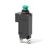 E-T-A Circuit Breakers 9510-G213-J3F1-B2R2B1-2A Simulator Switch Single pole, miniaturised aircraft simulator switch with extremely fast magnetic trip time. Blade, screw and wire wrap terminals. Aircraft style threadneck and push/pull button with white trip indicator ring. Current rating marked on