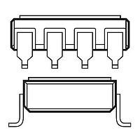 Broadcom 5962-9314001HXA MOSFET Output Optocouplers 90V/1.0 ohm MOSFET ປິດກັນຢ່າງແບບຮົມເຮັດຕິກ