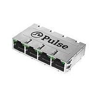 Pulse Electronics J1N-0003NL ຕູ້ເຊື່ອມຕໍ່ແບບມົດູເລີ / ຕູ້ເຊື່ອມຕໍ່ Ethernet 1X4 TAB UP ມີໄຟ LED PoE+