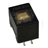 CTS Electronic Components 204-211ST ສະຫນາມສະຫນາມ DIP DPST 1 ສ່ວນສະຫນາມ