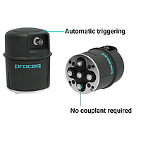 PROCEQ Dry Point Shear Wave Transducers ຕົວປ່ຽນສັນຍານຄື້ນແຮງຕັດຈຸດແຫ້ງ 2 ຕົວ, 40 kHz ແລະ ແຜ່ນປັບທຽບ DPC