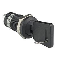 NKK Switches CKM13EFW01-006 ສະຫນັບສະຫນູນ Keylock ON-OFF-ON 3A LUG FLT KY#06 RMVE 1POS 16MM