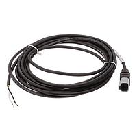 Amphenol SINE Systems AT04GY-2P-N-TPE-M5 ການປະສົມສາຍຄອງຮູບແບບ Single Ended 2 Position Receptacle Single-Ended Molded Cable Assembly. ສີດຳ TPE, ໃຊ້ຕົວເຊື່ອມຕໍ່ AT04-2P, ຄວາມຍາວ 5 ແມັດ