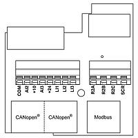 SCHNEIDER VW3A31208 ກອງປົກກັນສໍາລັບອຸດສາຫະກຳອັດຕະໂນມັດ ATV312 ບັດຕົວເລືອກ CANOPEN
