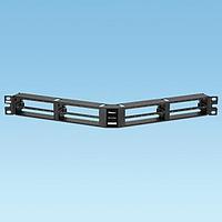 Panduit QAPP48HDBL ແຜ່ນຕໍ່ສາຍ QN Patch Panel, ມຸມມອງ, 48 ພອດ, 1 RU