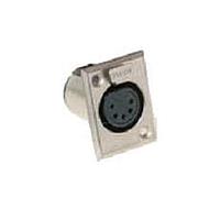 Amphenol Audio AC5FPZ ຕົວເຊື່ອມຕໍ່ 5 ໂພນ XLR ຜູ້ຍິງ ຕິດຕັ້ງບ້ານ P Flange ສີນິເຄວ