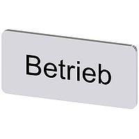 SIEMENS 3SU19000AC810AP0 ປ້າຍປະກັດ, Betrieb INSCR. LABEL, SILVER 12.5 X 27MM, BETRIEB