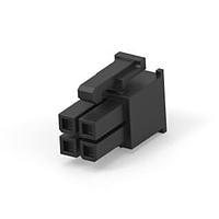 AMP Connectors - TE Connectivity 2029029-4 ຮອງສະໜອງສະເພາະ & ກອງສາຍສຳລັບ 4 POS RECPT UL-94-V0 ສີດຳ