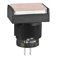 NKK Switches YB03WKW01-5C05-JC ເຫຼັ້ມ LED RECT BSH MNT SEAL 5V ແດງ LED CLR/RED CAP