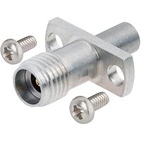 Amphenol SV Microwave 1116-6094 ຕົວແປງ RF - ລະຫວ່າງຊຸດ 2.4mm ຜູ້ຍິງເຖິງ SMP ຜູ້ຊາຍ, SB, ຕົວແປງຕິດຕັ້ງ Flange, 2 ຮູ, ມີດອກສະກຸດ