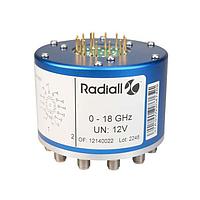 Radiall R574492220 ສະຫນັບສະຫນູນ Coaxial Switches SP12T Terminated Ramses SMA 12.4GHz Latching Self-cut-off Auto-reset Indicators 12Vdc TTL Diodes Pins Terminals