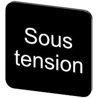 SIEMENS 3SU19000AF160GS0 ປ້າຍປະກັບ, Sous Tension INSCR. LABEL,BLK 22 X 22MM, SOUS TENSION