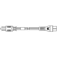Volex 17036 10 H100 ສາຍພະລັງ AC 18AWG 3C SPT 6FT (1.8m) ສີດຳ