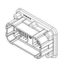 Aptiv 13836633 ຕົວເຊື່ອມຕໍ່ 50 ທາງ ຜູ້ຊາຍ HES ຊຸດວົງກົງ ສີດຳ CONN