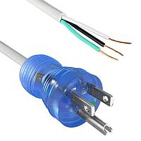 Qualtek Electronics 232003-06 ສາຍກະທົບໄຟຟ້າ AC ລະດັບໂຮງໝໍ 10' ປະສົມສີເທົາ/ຊັດເຈນ PLUG