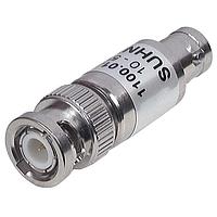HUBER+SUHNER 6001.01.A ອຸປະກອນເສີມກຳລັງການປະຕິບັດ Impediance Matching Pad BNC plug(m) (50 Ohm) ເຖິງ BNC jack(f) (75 Ohm)