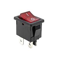 E-Switch R1973BBLKRILFF3 ສະຫນັບສະຫນູນ Power Rocker Switch 9A 125VAC DPST Faston